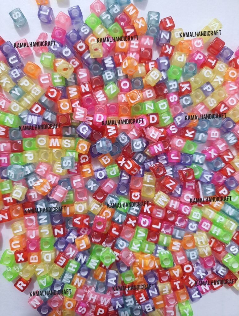 Colourful Alphabet Bead – Kamal Handicraft