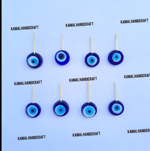 Single Side Flat Round Evil Eye