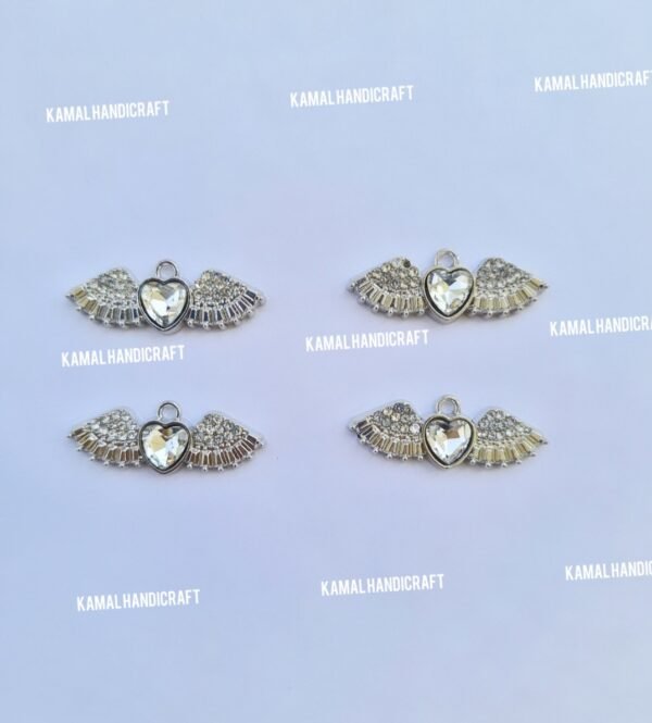Wing Silver Metal Charm
