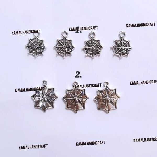Spider's Web Metal Charm