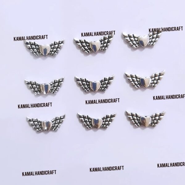 Wing Heart Metal Charm