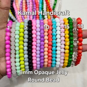 Opaque Jelly Round Bead