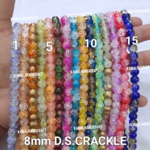 Double Shade Crackle Bead