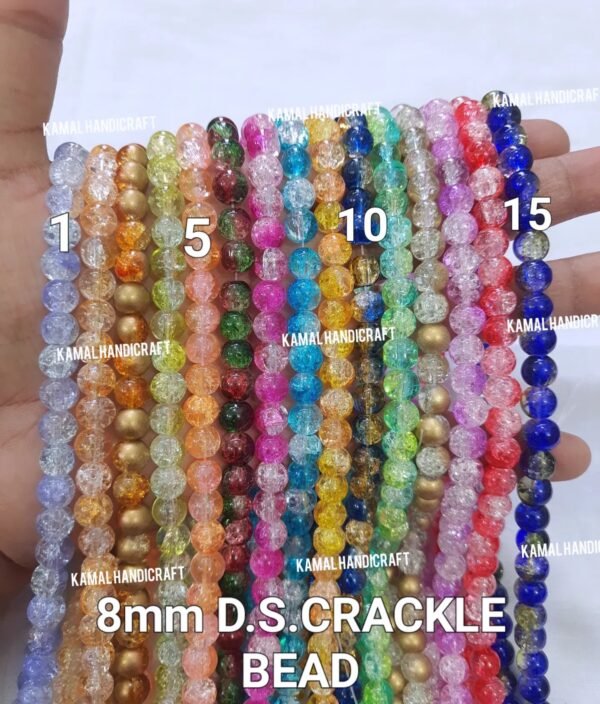 Double Shade Crackle Bead