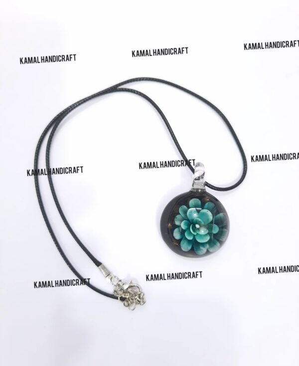 Green Flower Pendant