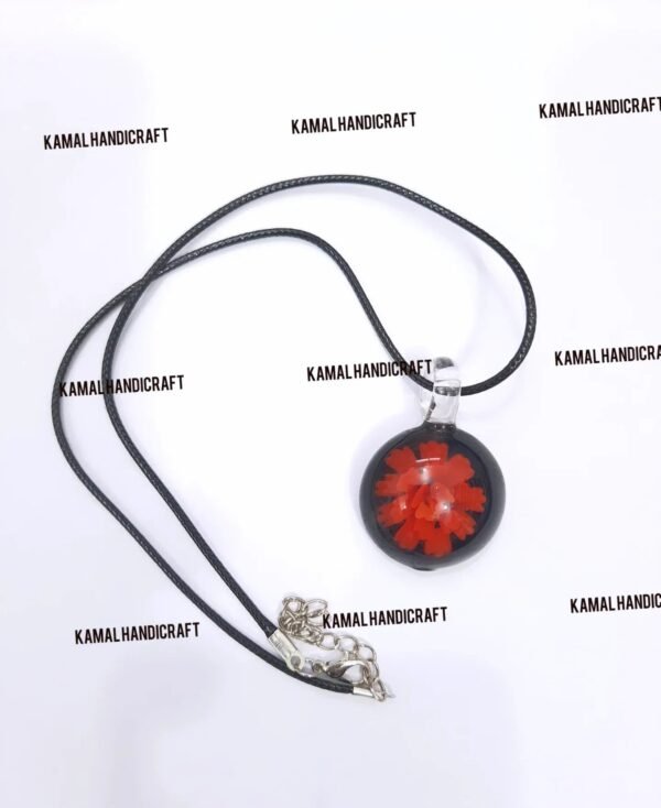 Black Flower Pendant