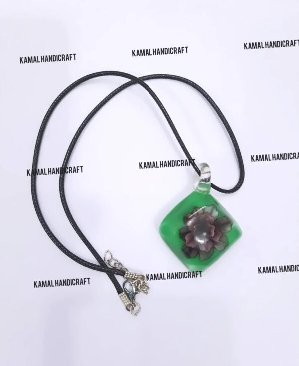Green Flower Pendant