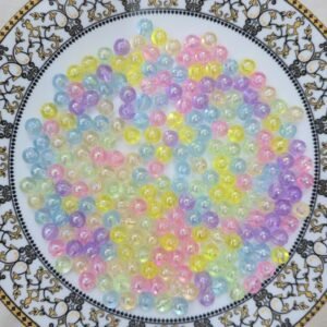 8mm Trans Round Plastic Bead