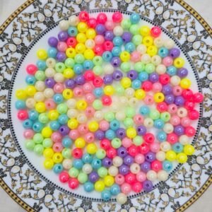 8mm Round Plastic Bead
