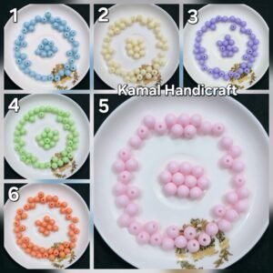 8mm Opaque Round Plastic Bead