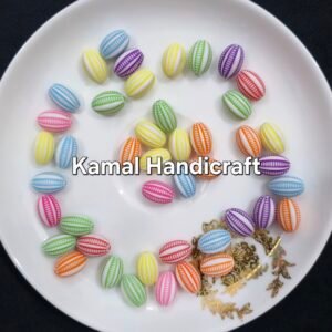 Colorful Oval Plastic Bead
